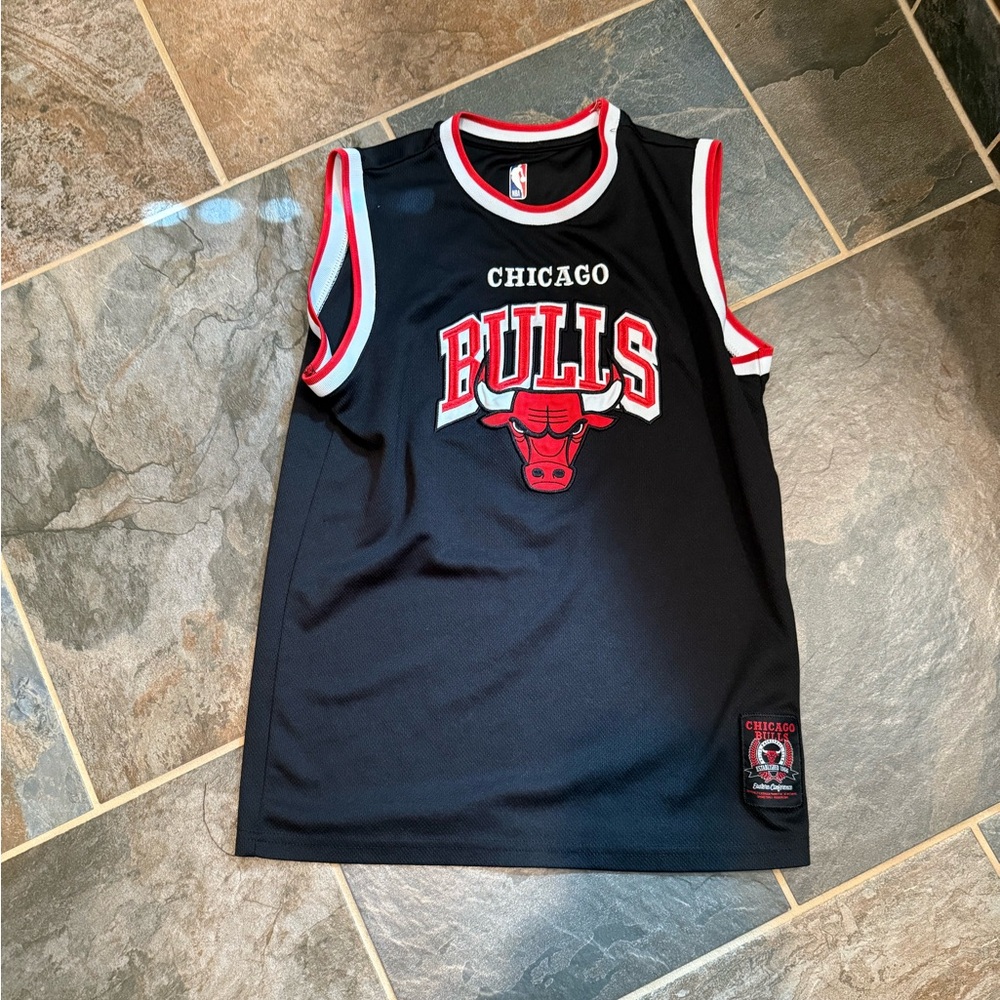 Chicago Bulls Kids Sleeveless Jersey- Black